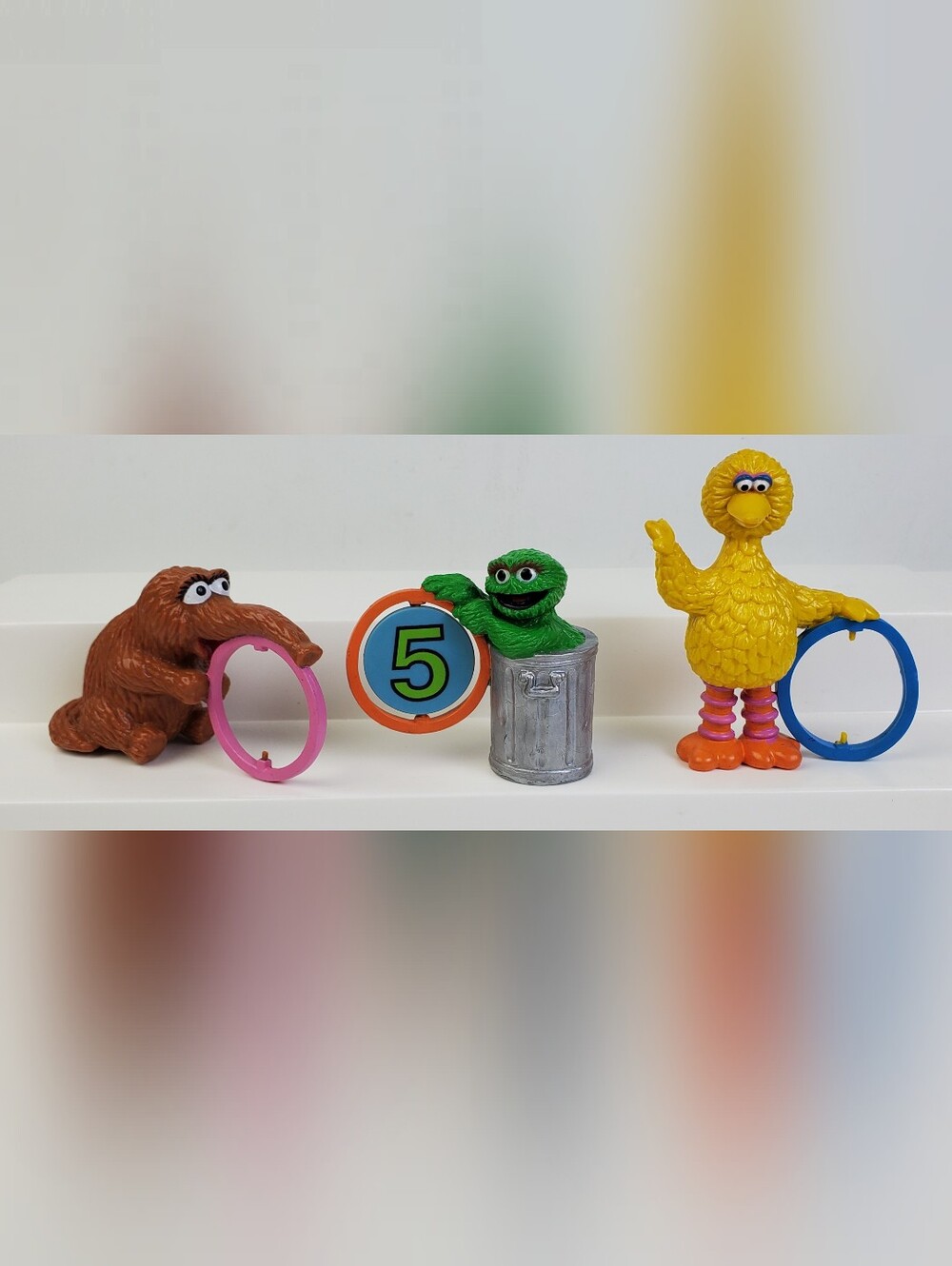 Applause Vintage 90s Sesame Street Ring Cake Topper PVC Figures READ - Lot of 3